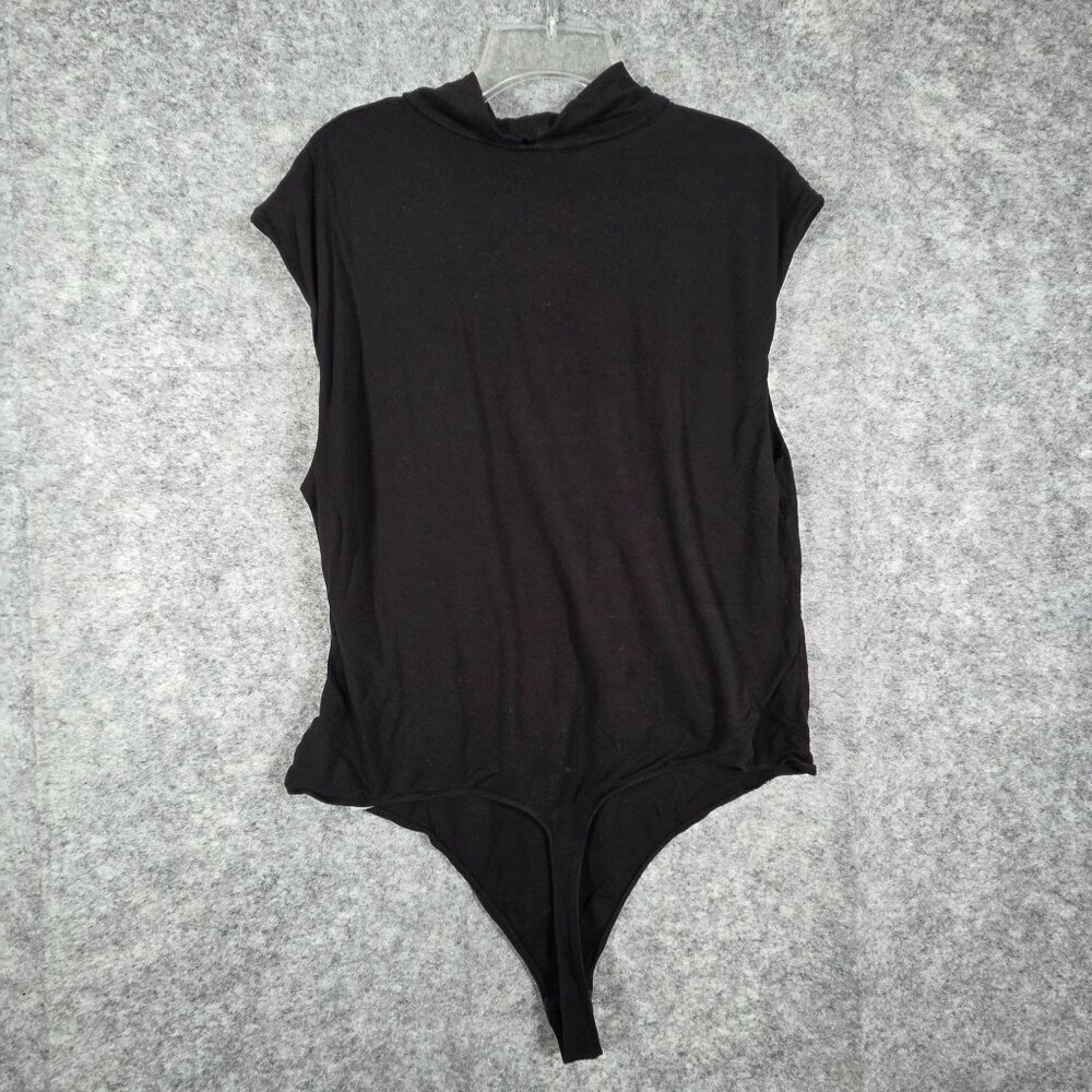 Good American Women's Weightless Mock Neck Bodysuit Sleeveless Black Size 5 / 2X - Picture 5 of 9